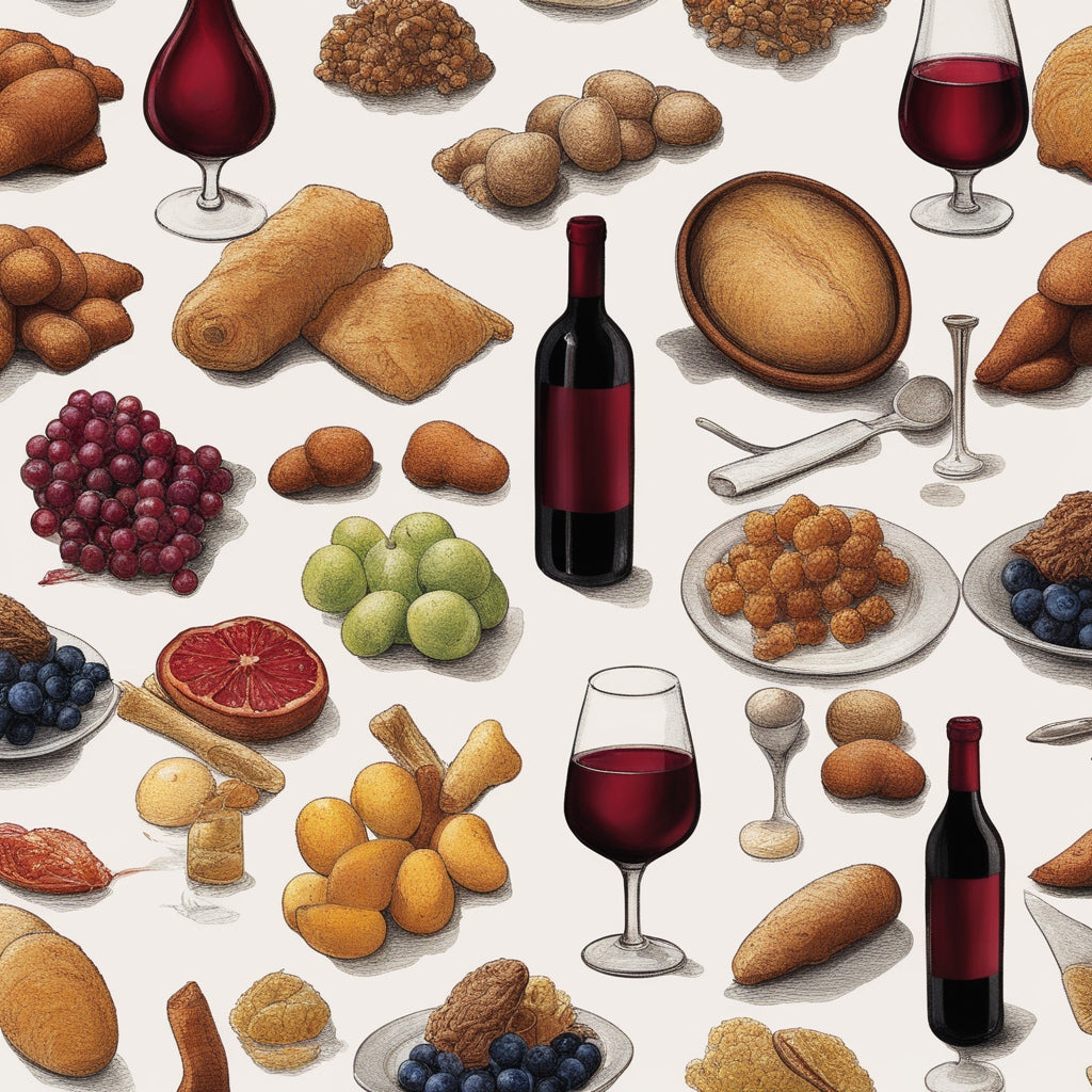 Image of Wine and Food Harmony by Deep AI 